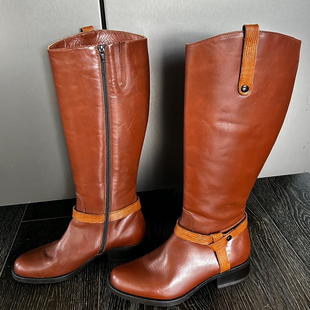 Brown Leather Coach and Four Boots NWOT